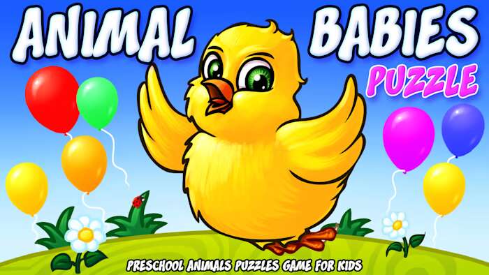 动物婴儿拼图：儿童学龄前动物拼图游戏丨Animal Babies Puzzle &#8211; Preschool Animals Puzzles Game for Kids